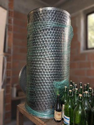 Serbatoio botte in acciaio inox per vino - Usato
