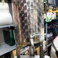 Dispenser in acciaio inox per olio con rubinetto