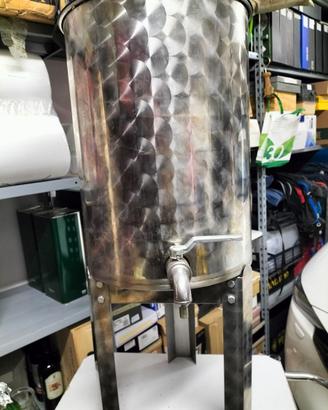 Dispenser in acciaio inox per olio con rubinetto