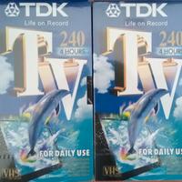 Due Videocassette Nuove TDK da 240 minuti