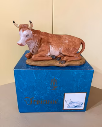 Bue in resina Fontanini Presepe 30 cm