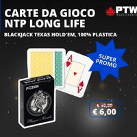 CARTE DA GIOCO NTP LONG LIFE BLACKJACK TEXAS HOLD'
