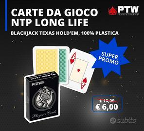 CARTE DA GIOCO NTP LONG LIFE BLACKJACK TEXAS HOLD'