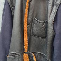 Giaccone pelle tessuto Ocean star