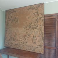 antico grande Arazzo con cornice 190x180