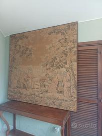 antico grande Arazzo con cornice 190x180
