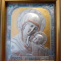 quadro in argento madonna con bambino