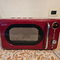 Forno a microonde, 1200/700w rosso stile vintage