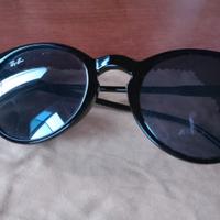 Occhiali da sole retrò Ray Ban Asbury neri rotondi