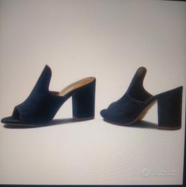 Ciabatte in camoscio blu