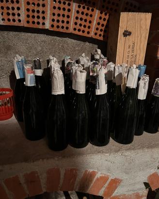 Bottiglie di vino vuote