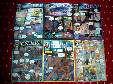 Brevi fumetti Doctor Who,inediti,in inglese+schede