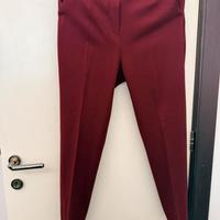 Pantaloni donna bordeaux slim eleganti