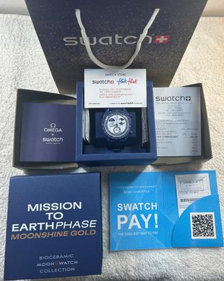 Swatch Omega MoonSwatch Earthphase Moonshine Gold