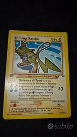 shining raichu prima edizione carte pokemon ita