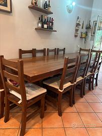 Tavolo legno massello 3 mt