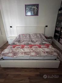 Letto matrimoniale contenitore+materasso