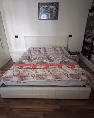Letto matrimoniale contenitore+materasso