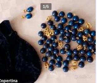 Set- Lapislazzulli-collana+ orecchini. oro