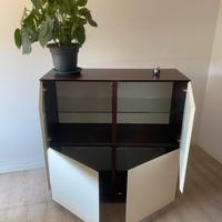 Mobile contenitore moderno bianco e legno