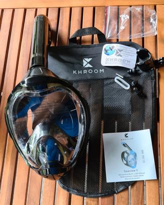 Maschera da snorkeling integrale XS nuova