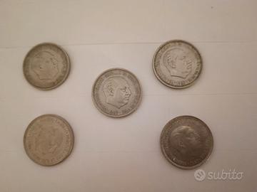 monete  Spagna da 5 pesos 1967