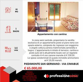Appartamento con 2 camere , terrazzo e cantina