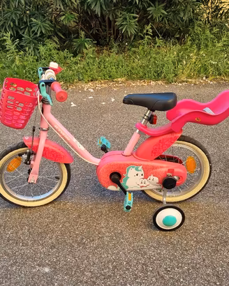 bici bambina unicorn 14 btwin 