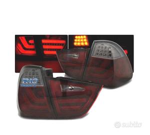 FANALI A LED BMW E91 TOURING 08-12 ROSSO AFFUMICAT