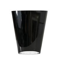 Vaso in cristallo ovale nero Galbiati