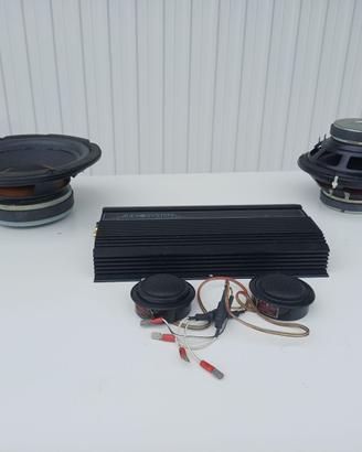 Impianto stereo auto amlificatore woofer subwofer