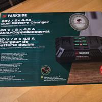 Caricabatterie Doppio Parkside2x 4,5Ah VeloceNUOVO