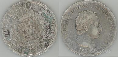 Genova - 5 Lire di Carlo Felice 1827 - P