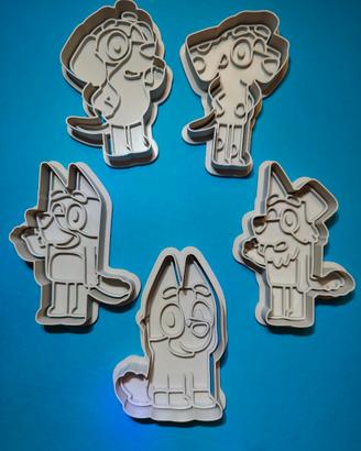 Set 5 formine per biscotti personaggi Bluey