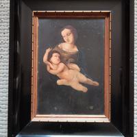 Quadro ad olio Madonna con bambino.