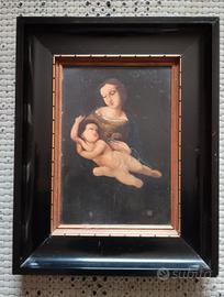 Quadro ad olio Madonna con bambino.