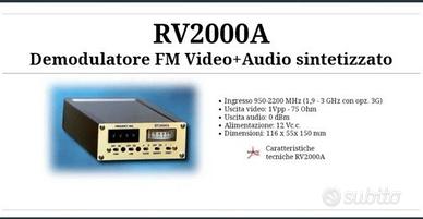Demodulatore FM RV2000A Video+Audio