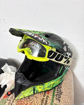 Casco motocross/enduro Airoh taglia M + mascherina