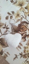 Portachiavi Cuore Uncinetto Handmade