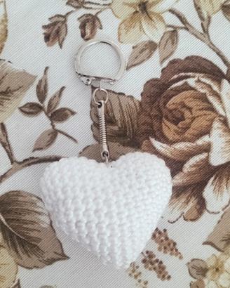 Portachiavi Cuore Uncinetto Handmade