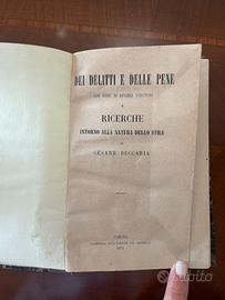 Libro Dei Delitti e delle Pene Cesare Beccaria