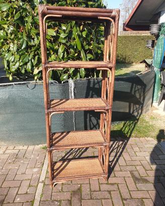 libreria in rattan