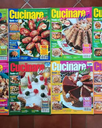 N°8 Riviste del Mensile CUCINARE BENE 1999/2000