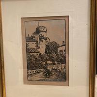 Stampa antica Castello Trento Giuseppe Anders