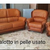 Salotto in pelle,  usato in pronta consegna!