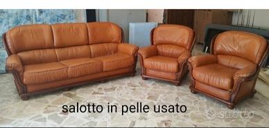 Salotto in pelle,  usato in pronta consegna!