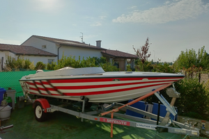 Motoscafo barca Honda 40 CV e carrello