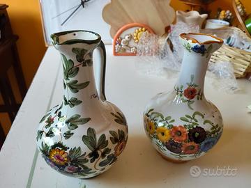 Coppia Bottiglie Ceramica Faenza CCM Distillerie