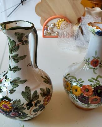 Coppia Bottiglie Ceramica Faenza CCM Distillerie
