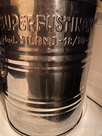 Bidone inox per olio